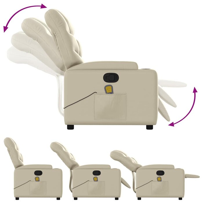 Verstellbarer Massagesessel in Creme - bis zu 34,5 % Rabatt im Outlet