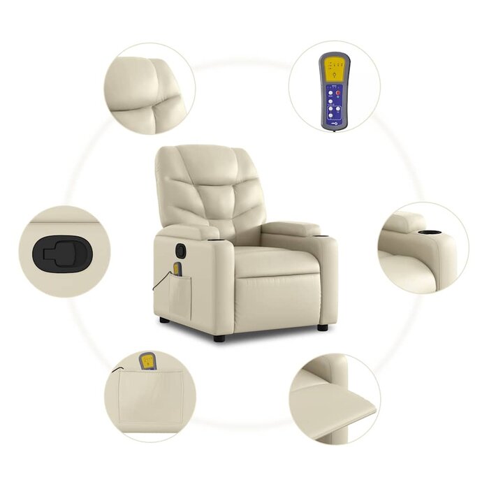 Verstellbarer Massagesessel in Creme - bis zu 34,5 % Rabatt im Outlet