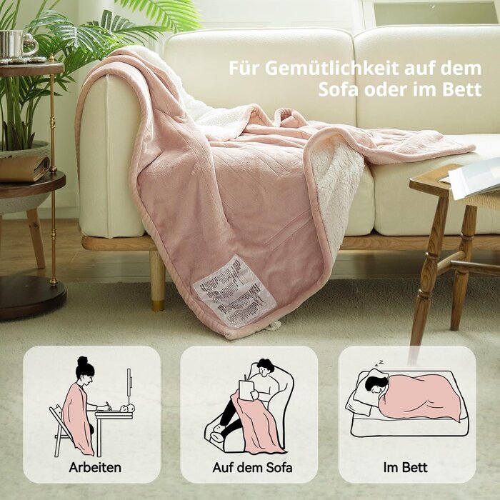 Elektrische Heizdecke 130x160 cm, 9 Heizstufen - bis zu 32,7% Rabatt