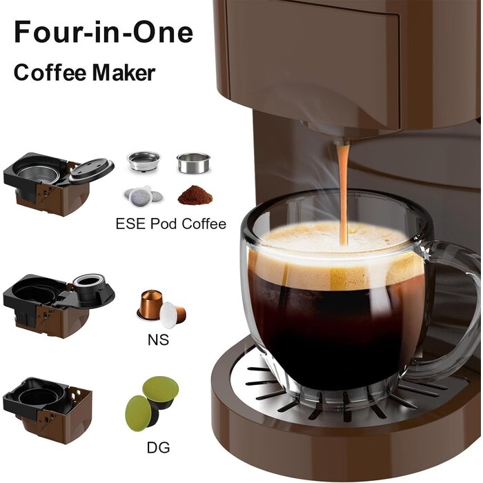 4-in-1 Espressomaschine 19 Bar - Allrounder für Kapseln & Pads - bis zu 34,1% Rabatt