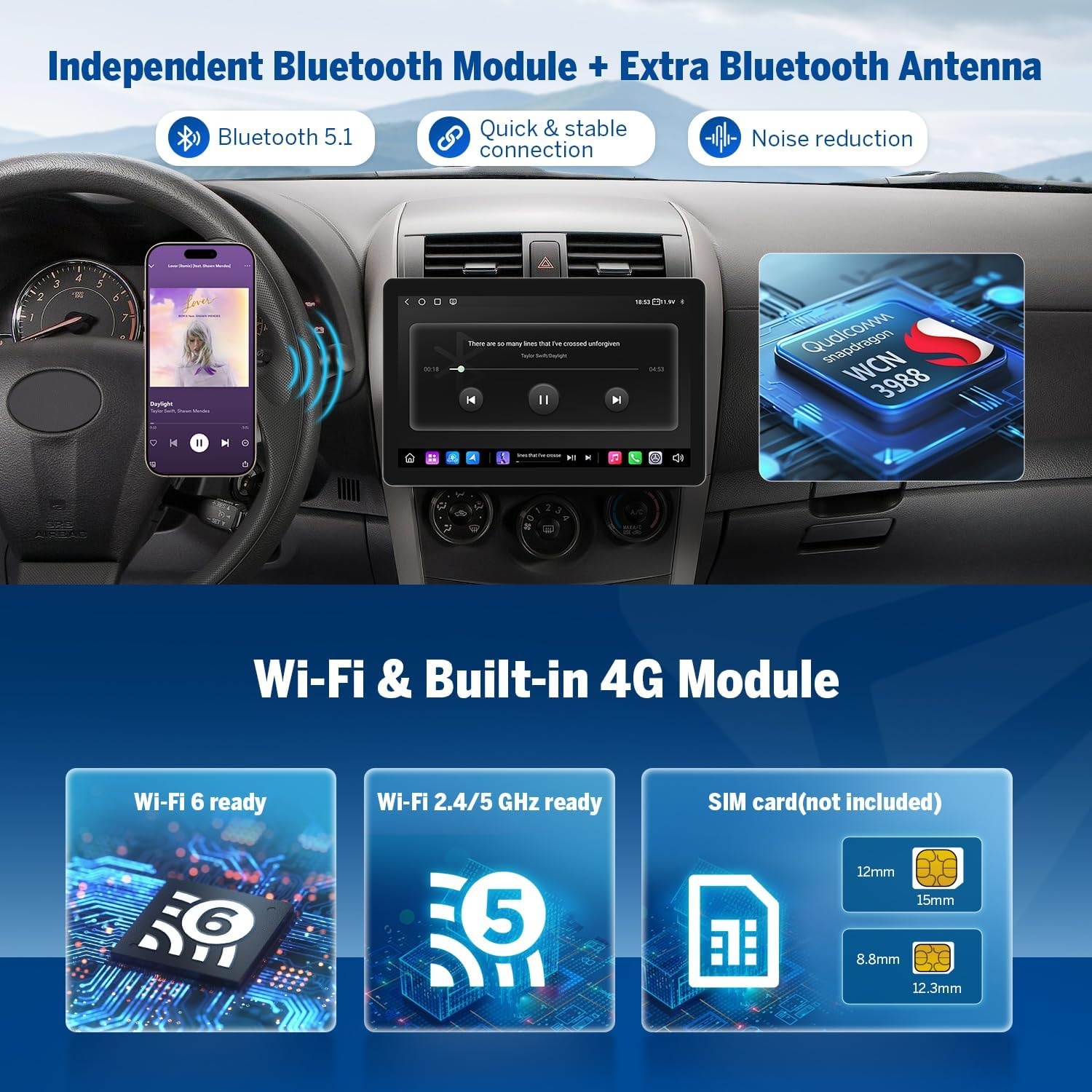 1-DIN Android 13 Autoradio 10,95 Zoll - Jetzt bis zu 29,6% Rabatt sichern!