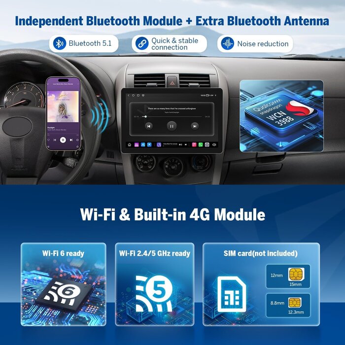 1-DIN Android 13 Autoradio 10,95 Zoll - Jetzt bis zu 29,6% Rabatt sichern!
