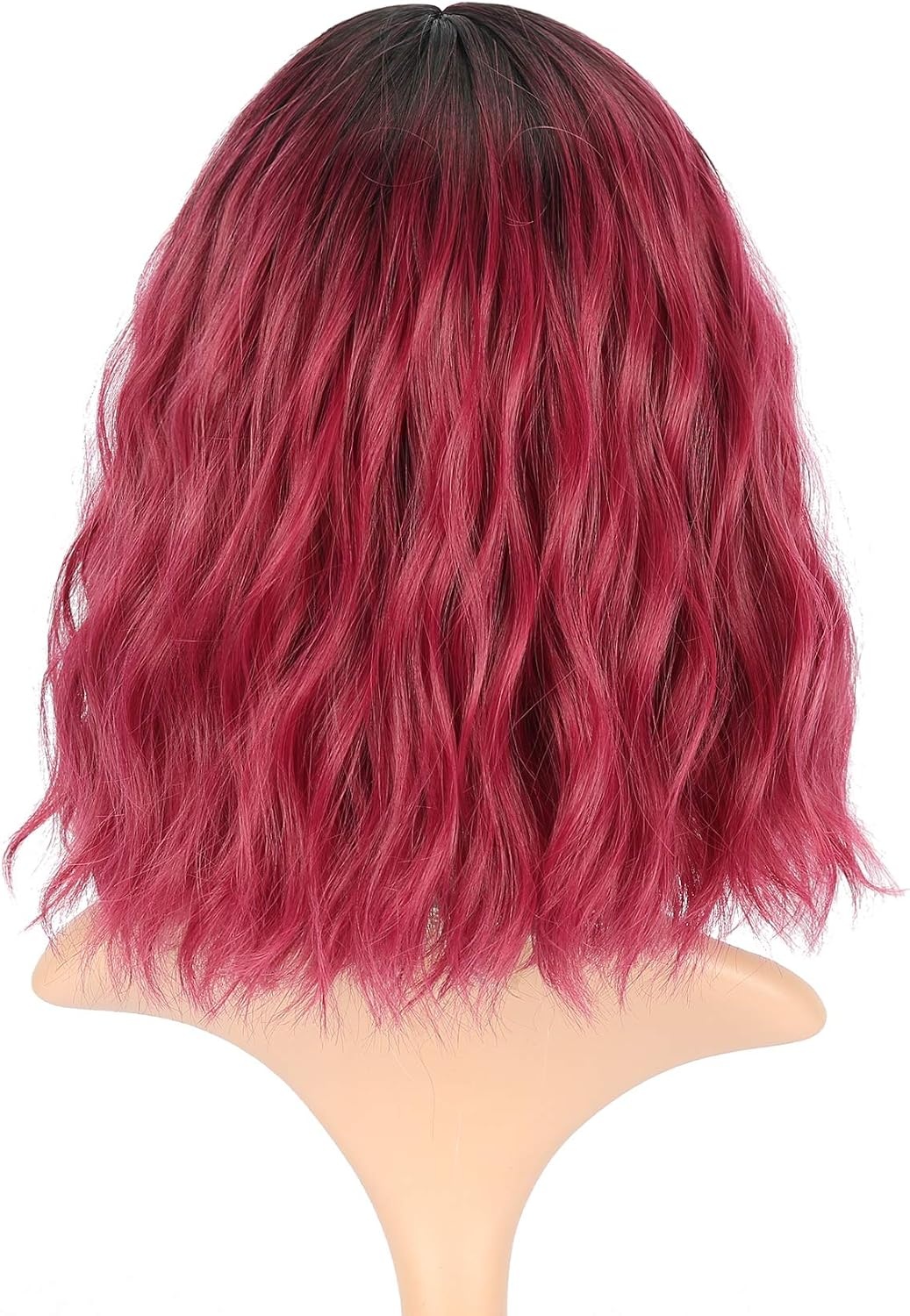 Bob-Perücke mit Pony Ombré Schwarz-Rot 30 cm - bis zu 51% reduziert