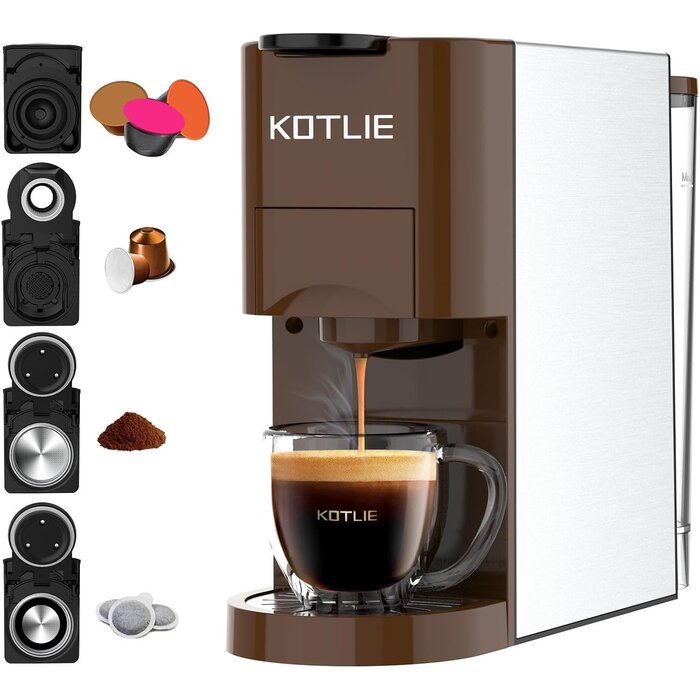4-in-1 Espressomaschine 19 Bar, 1450W - Vielseitig & bis zu 34,1% Rabatt