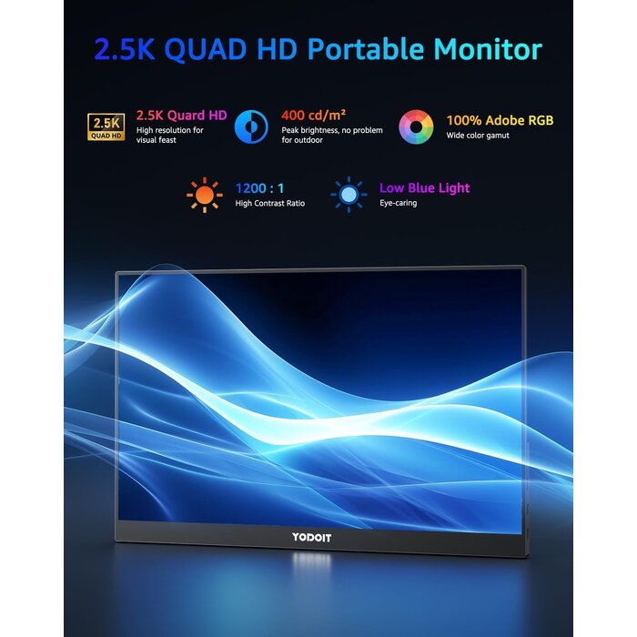 Tragbarer 16" 2.5K 120Hz Monitor - Bis zu 29,3% Rabatt auf Rückläufer