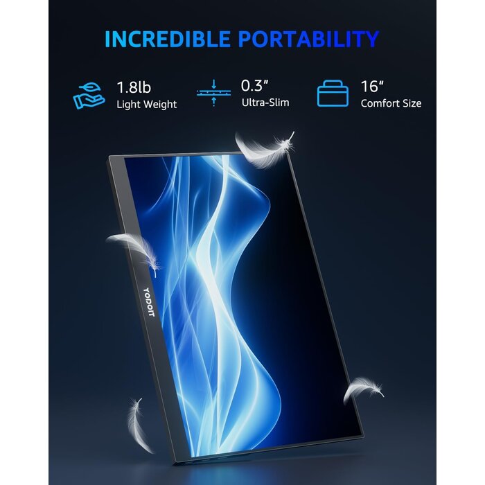 Tragbarer 16" 2.5K 120Hz Monitor - Bis zu 29,3% Rabatt auf Rückläufer