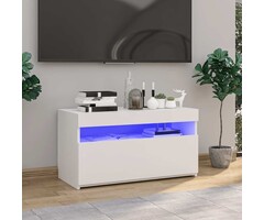 Vidaxl Modernes TV-Lowboard mit RGB-LED-Beleuchtung - Weiß - bis zu 39% Rabatt