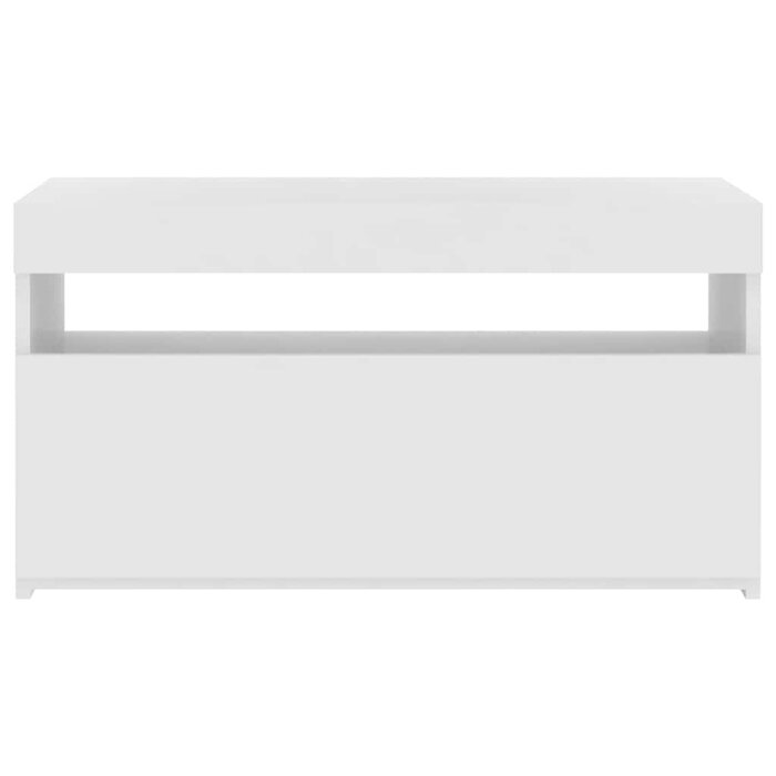 TV-Lowboard mit LED-Beleuchtung - Weiß - Sparen Sie bis zu 32,7 %
