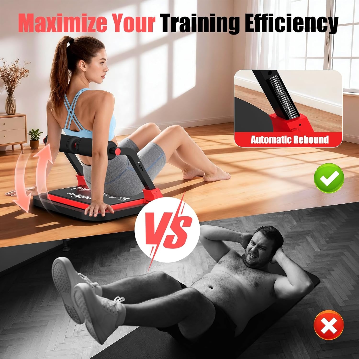 Bauchmuskeltrainer Ab Roller klappbar bis 150 kg - bis zu 33% Rabatt