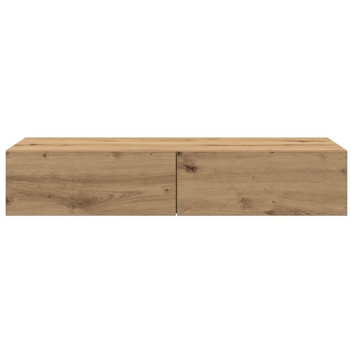 Wandregal mit Schubladen, Eichendesign, 100x36x19 cm - bis zu 33,2% sparen