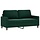 2-Sitzer Sofa 140 cm Samt Dunkelgrün - Outlet mit bis zu 35% Rabatt