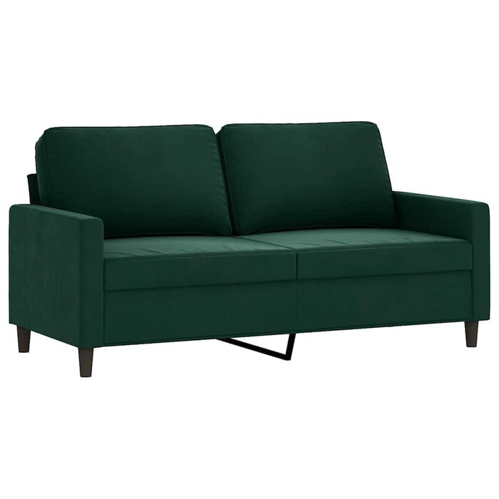 2-Sitzer Sofa 140 cm Samt Dunkelgrün - Outlet mit bis zu 35% Rabatt