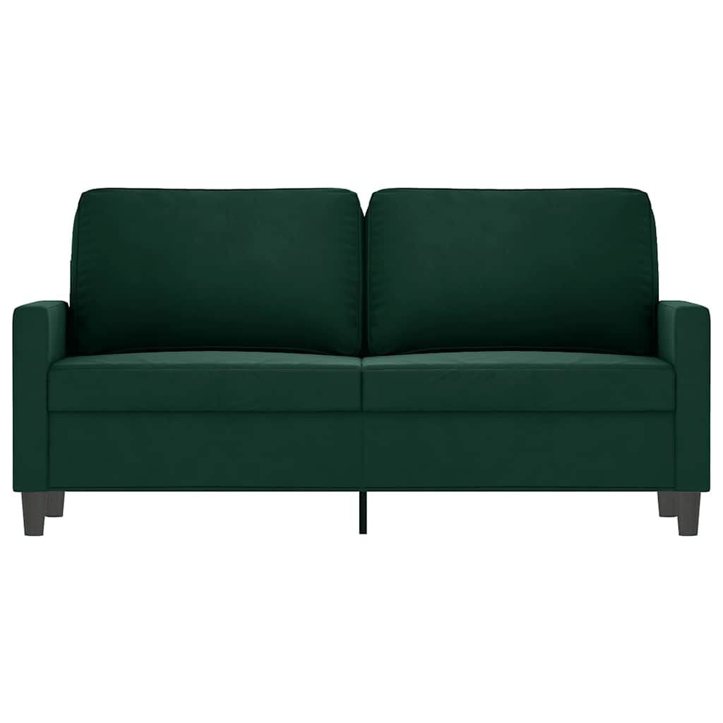 2-Sitzer Sofa 140 cm Samt Dunkelgrün - Outlet mit bis zu 35% Rabatt