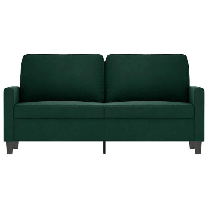 2-Sitzer Sofa 140 cm Samt Dunkelgrün - Outlet mit bis zu 35% Rabatt