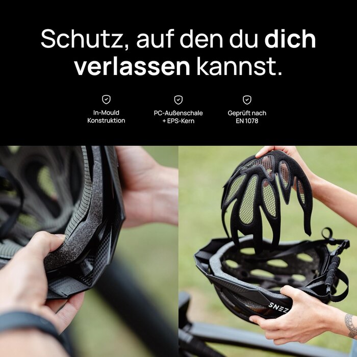 Ultraleichter Fahrradhelm für E-Bike & City - Schwarz - bis zu 33,5% Rabatt
