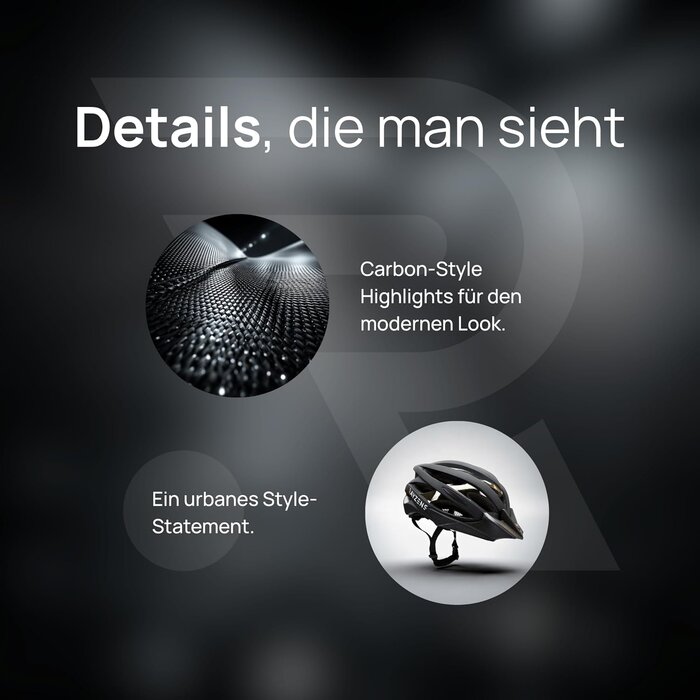 Ultraleichter Fahrradhelm für E-Bike & City - Schwarz - bis zu 33,5% Rabatt