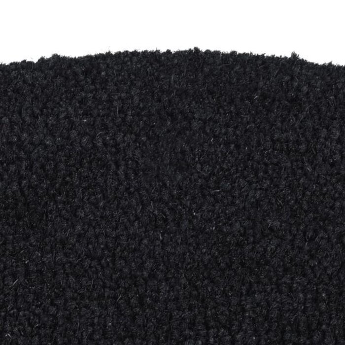 Vidaxl Halbkreis Fußmatte Kokosfaser 50x80 cm Schwarz - jetzt bis zu 63% günstiger