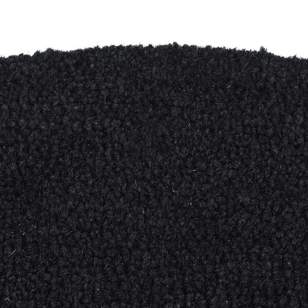 Vidaxl Halbkreis Fußmatte Kokosfaser 50x80 cm Schwarz - jetzt bis zu 63% günstiger