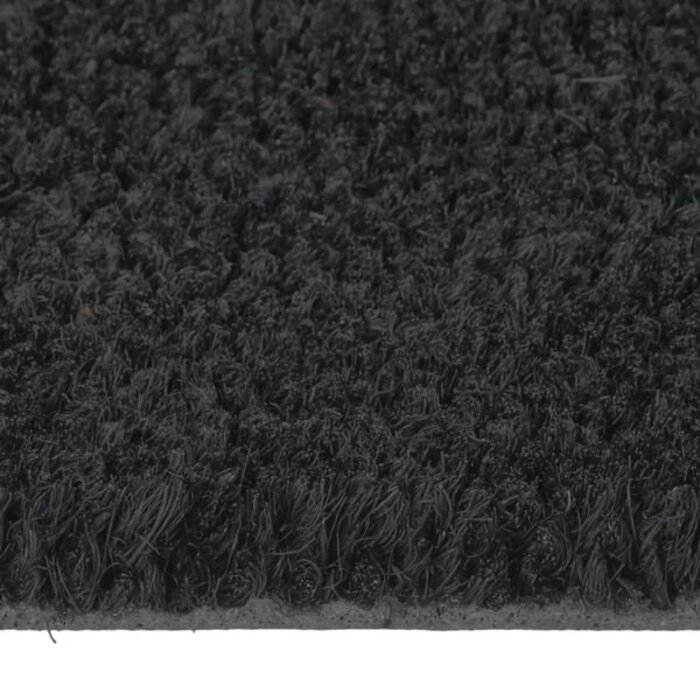 Vidaxl Halbkreis Fußmatte Kokosfaser 50x80 cm Schwarz - jetzt bis zu 63% günstiger