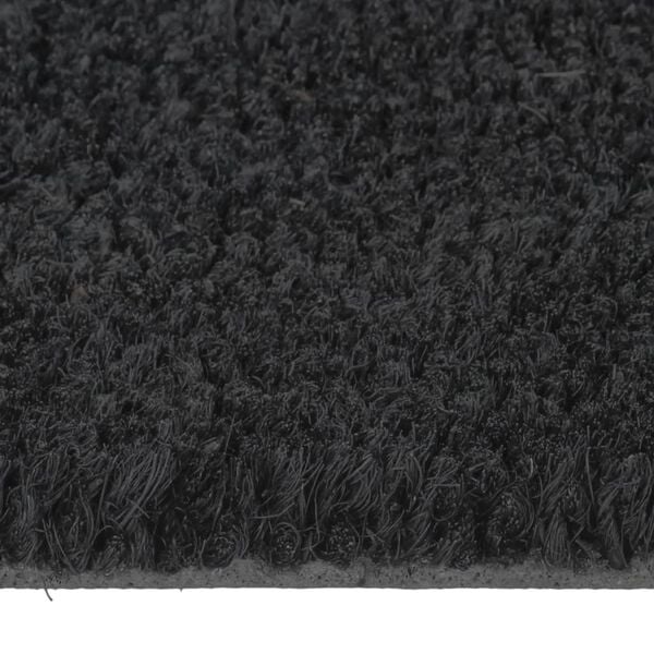 Vidaxl Halbkreis Fußmatte Kokosfaser 50x80 cm Schwarz - jetzt bis zu 63% günstiger