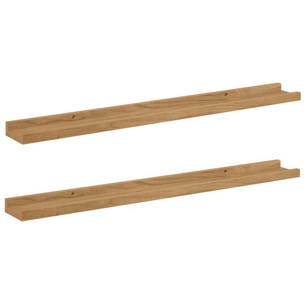 2-tlg. Wandregal-Set Braun 80x9x3 cm - bis zu 30,3% Rabatt im Outlet