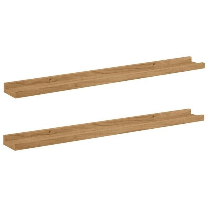 2-tlg. Wandregal-Set Braun 80x9x3 cm - bis zu 30,3% Rabatt im Outlet