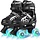 Verstellbare Kinder-Rollschuhe mit LED-Rollen, Schwarz - bis zu 32,6% Rabatt