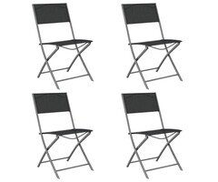 Vidaxl 4er-Set Klappstühle für den Garten - Stahl & Textilene - bis zu 40% Rabatt