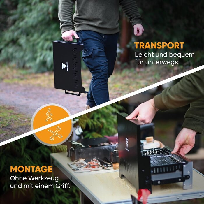 Klappbarer Holzkohlegrill für Camping - Bis zu 28,6% Rabatt