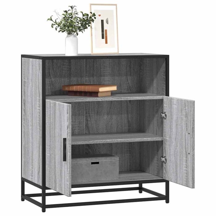 Sideboard Sonoma Eiche grau 68x35x76 cm - Outlet sparen bis zu 33,6%