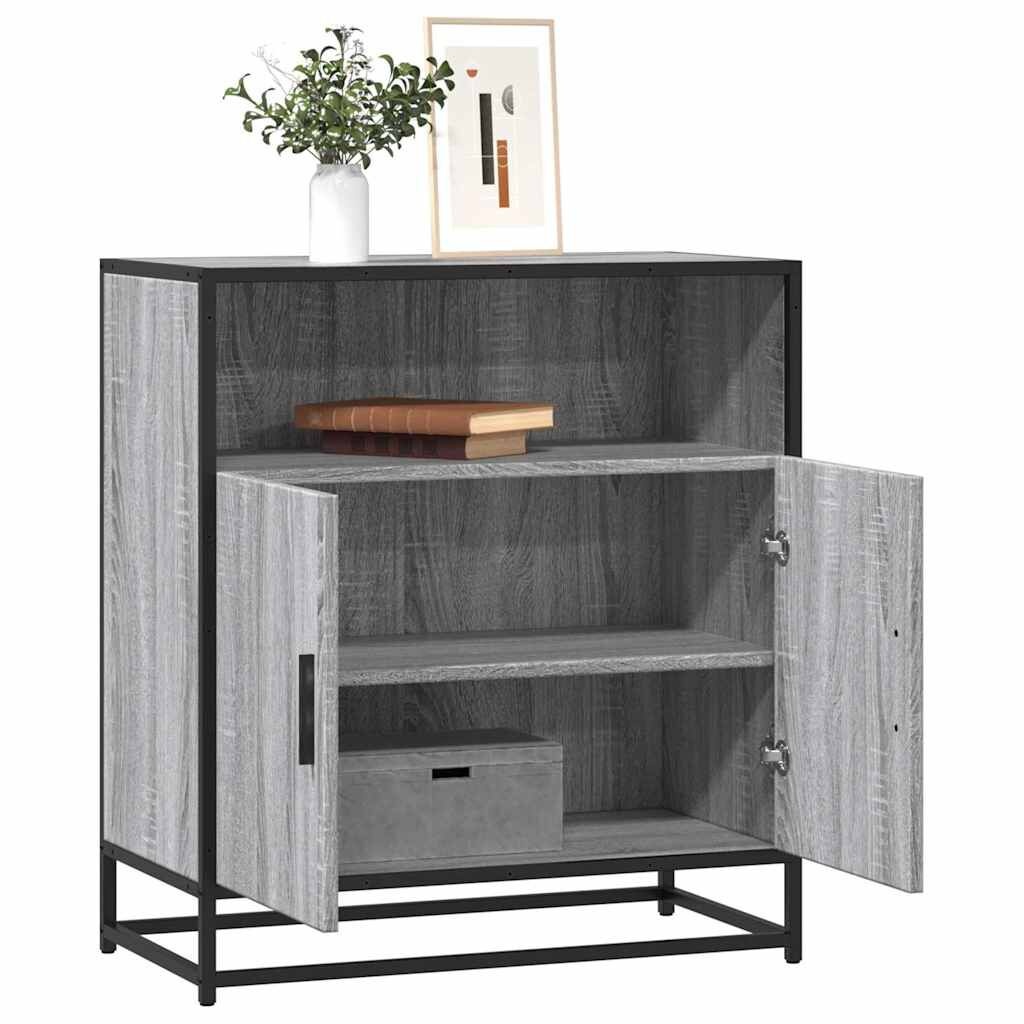 Sideboard Sonoma Eiche grau 68x35x76 cm - Outlet sparen bis zu 33,6%