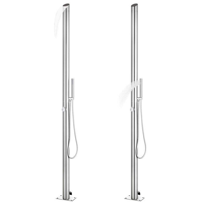 Gartendusche 220 cm Edelstahl mit Handbrause - Outlet bis zu 34,5 % reduziert