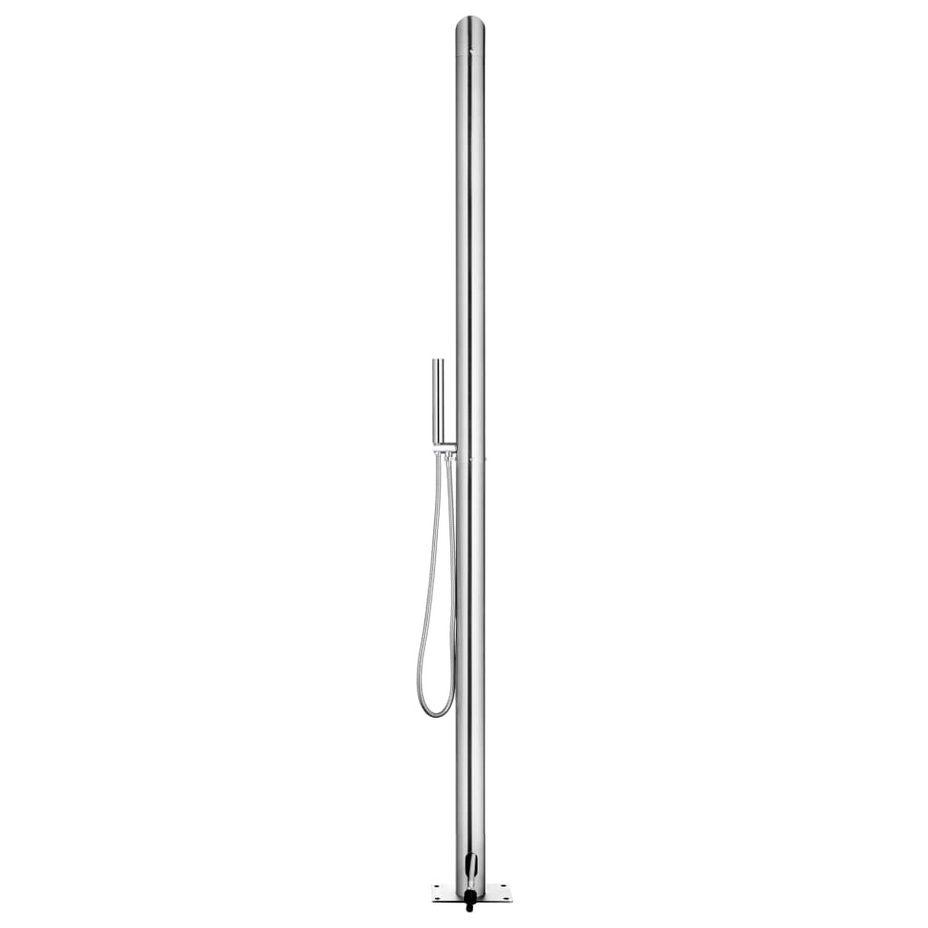 Gartendusche 220 cm Edelstahl mit Handbrause - Outlet bis zu 34,5 % reduziert