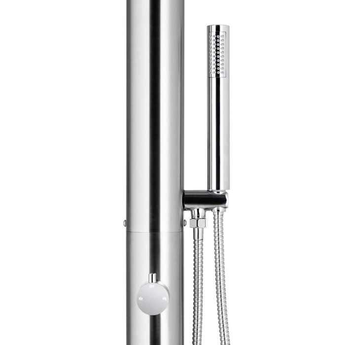 Gartendusche 220 cm Edelstahl mit Handbrause - Outlet bis zu 34,5 % reduziert