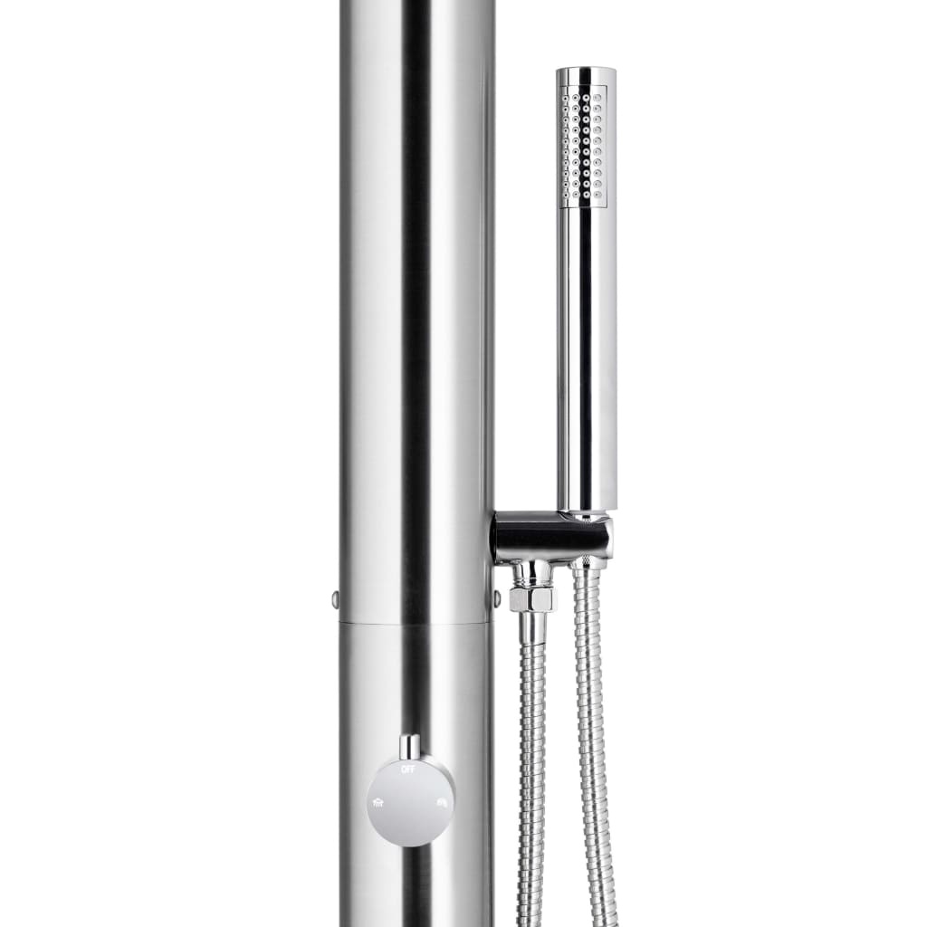 Gartendusche 220 cm Edelstahl mit Handbrause - Outlet bis zu 34,5 % reduziert