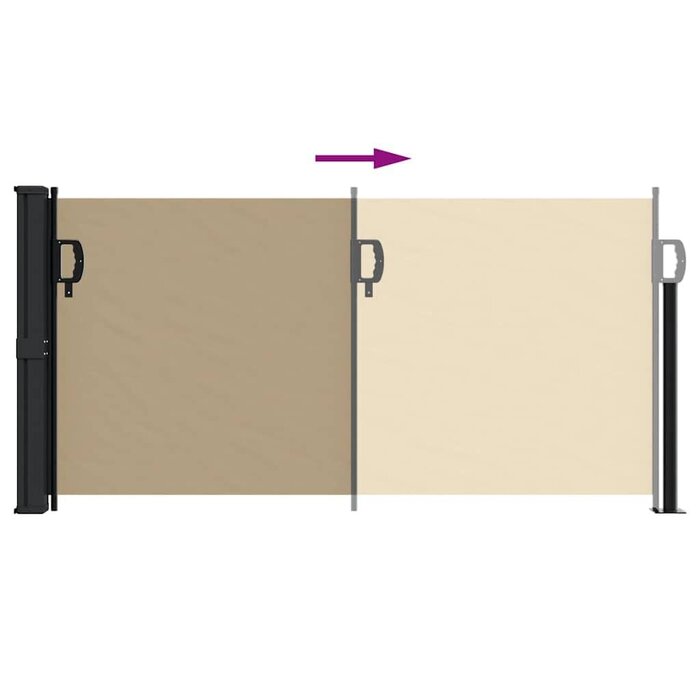 Ausziehbare Seitenmarkise 100x500 cm Beige - bis zu 34% Rabatt