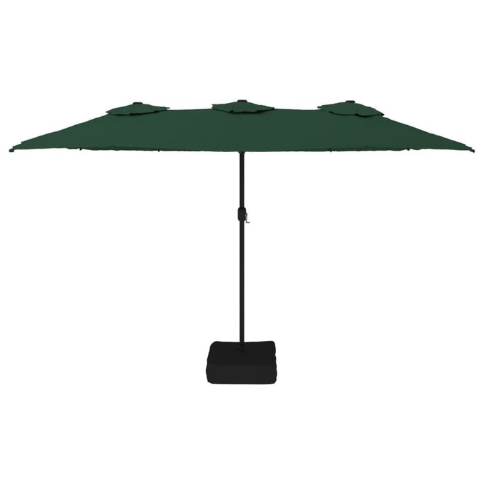 Doppel-Sonnenschirm mit LED, 449x245 cm - Grün - Outlet bis zu 35% Rabatt