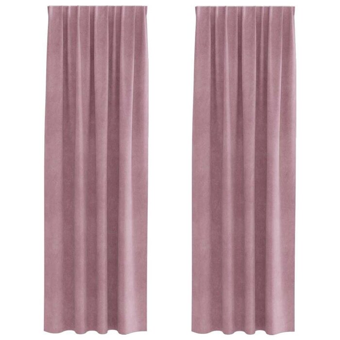 Samt-Verdunkelungsvorhänge, 2er-Set, Dunkelrosa, 140x245cm - bis zu 32% sparen