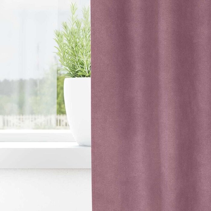 Samt-Verdunkelungsvorhänge, 2er-Set, Dunkelrosa, 140x245cm - bis zu 32% sparen