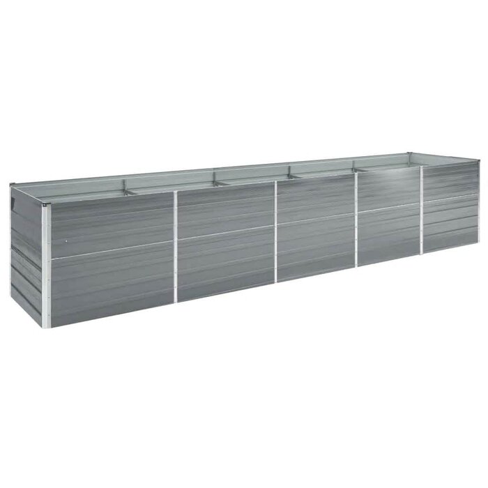 Großes Hochbeet 400x80x45 cm aus Stahl - Grau - bis zu 33,2% sparen