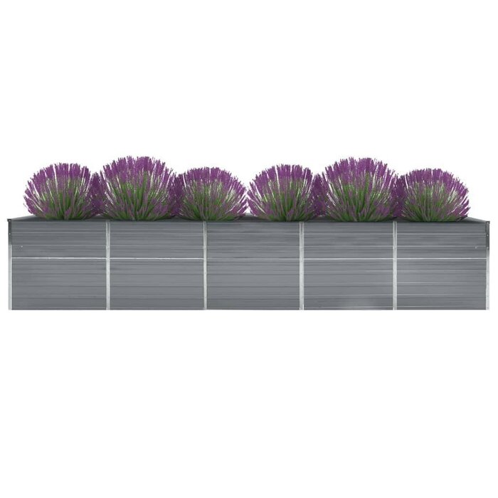 Großes Hochbeet 400x80x45 cm aus Stahl - Grau - bis zu 33,2% sparen