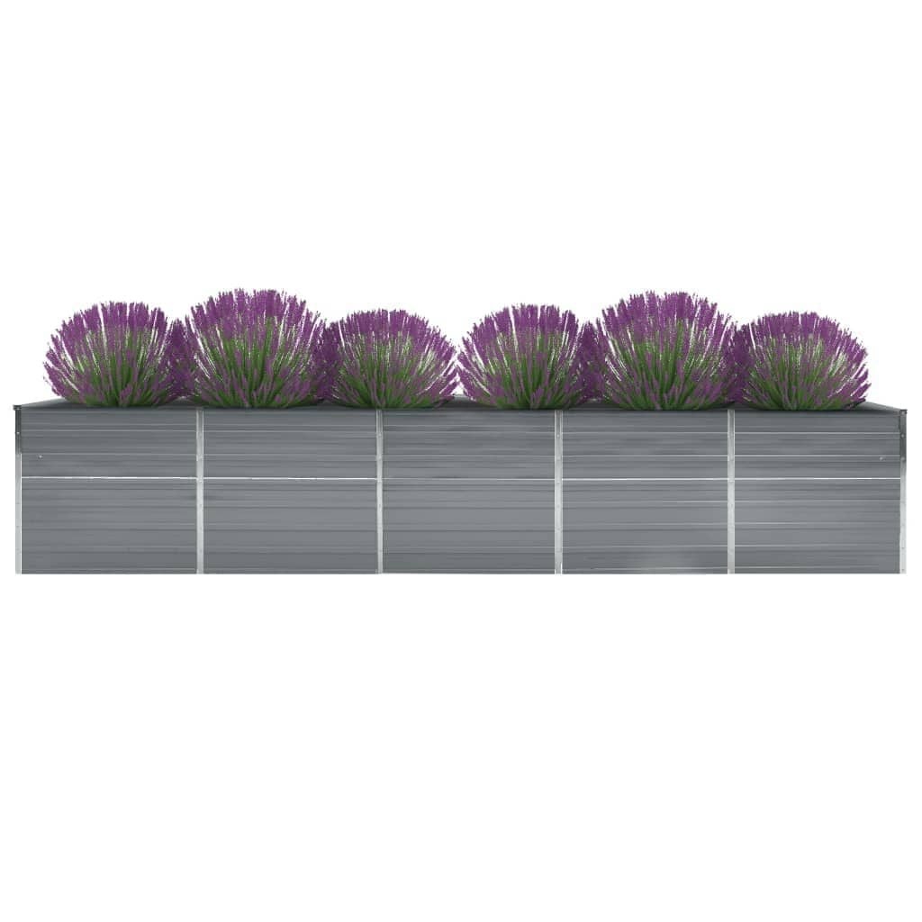Großes Hochbeet 400x80x45 cm aus Stahl - Grau - bis zu 33,2% sparen