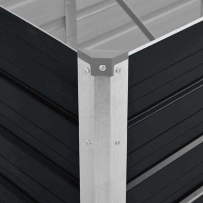 Großes Hochbeet verzinkt 240x80x45cm Anthrazit - bis zu 32,4% günstiger