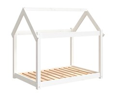 Vidaxl Hundebett aus massivem Kiefernholz, weiß, 101x70x90cm - bis zu 56% Rabatt