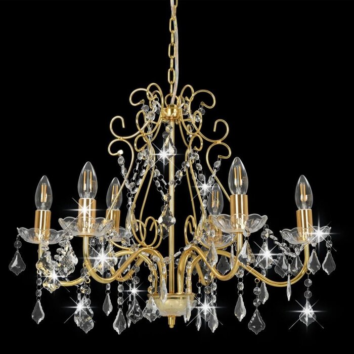 Luxuriöser Kronleuchter Gold mit Kristallen - bis zu 34% sparen