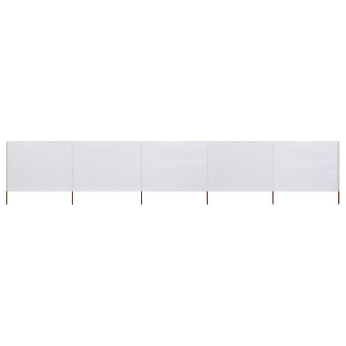 5-tlg. Windschutz 600x120 cm Sandweiß - bis zu 33% reduziert