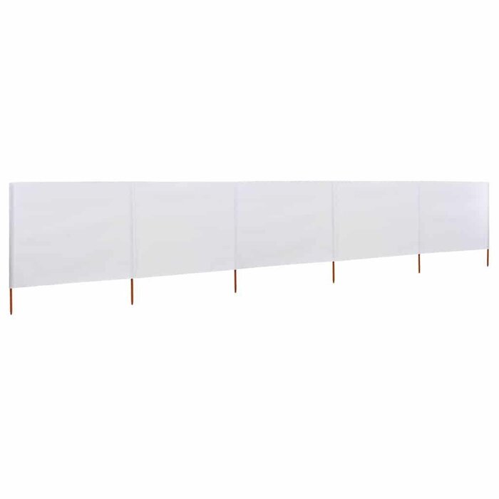 5-tlg. Windschutz 600x120 cm Sandweiß - bis zu 33% reduziert