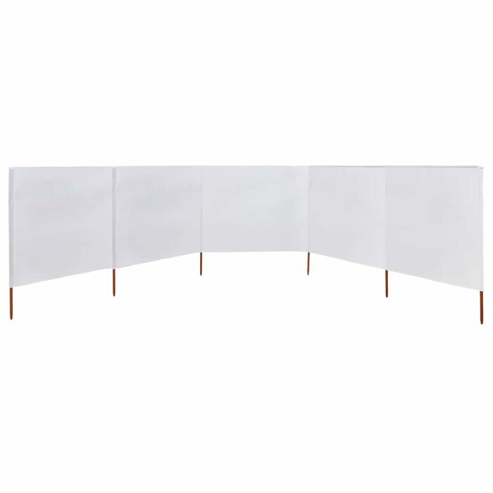5-tlg. Windschutz 600x120 cm Sandweiß - bis zu 33% reduziert
