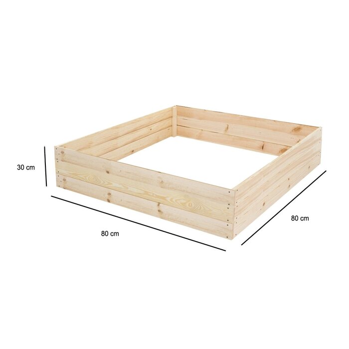Hochbeet 80x80x30 cm aus Kiefernholz - Bis zu 22% Rabatt