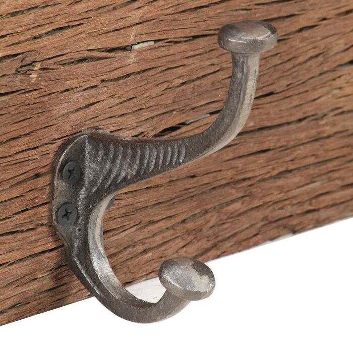 Massivholz Wandgarderobe mit 5 Haken - 100cm - bis zu 33% reduziert